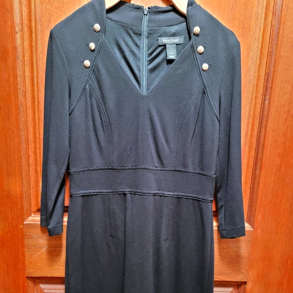 White House Black Market black dress with sholder accents